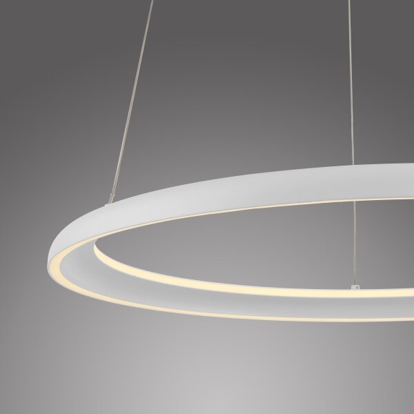 Schöner Wohnen 15570-16-LED stmievateľný luster na lanku QUILLO LED/36W/230V priemer 60 cm biela