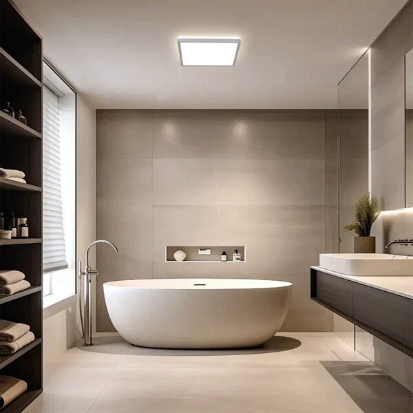 Brilagi - LED kúpeľňové stropné svietidlo ULTRA SLIM LED/18W/230V 30x30 cm strieborné IP54