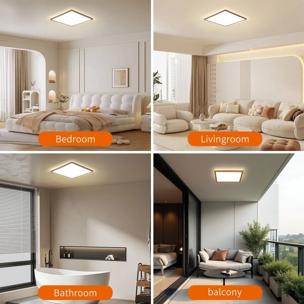 Brilagi - LED kúpeľňové stropné svietidlo ULTRA SLIM LED/24W/230V 42x42 cm ružovo-zlaté IP54