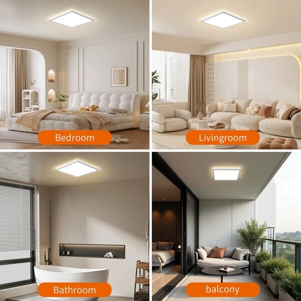 Brilagi - LED kúpeľňové stropné svietidlo ULTRA SLIM LED/24W/230V 42x42 cm strieborné IP54