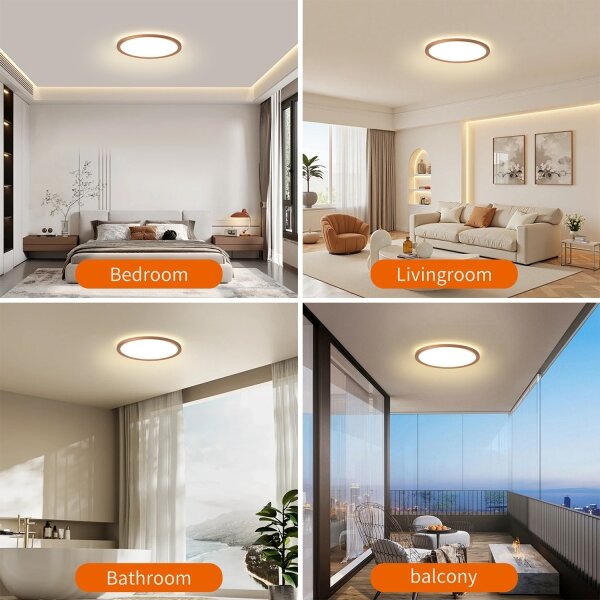 Brilagi - LED kúpeľňové stropné svietidlo ULTRA SLIM LED/12W/230V priemer 22,5 cm ružové zlato IP54