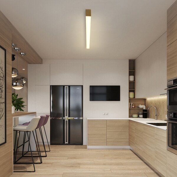 Brilagi - LED stmievateľné stropné svietidlo SLEEKLINE LED/40W/230V Wi-Fi Tuya zlaté+diaľkové ovládanie