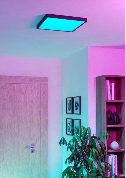 Eglo 901728 - LED RGBW stmievateľné kúpeľňové stropné svietidlo FUEVA-Z LED/17,8W/230V 39cm IP44 čierna