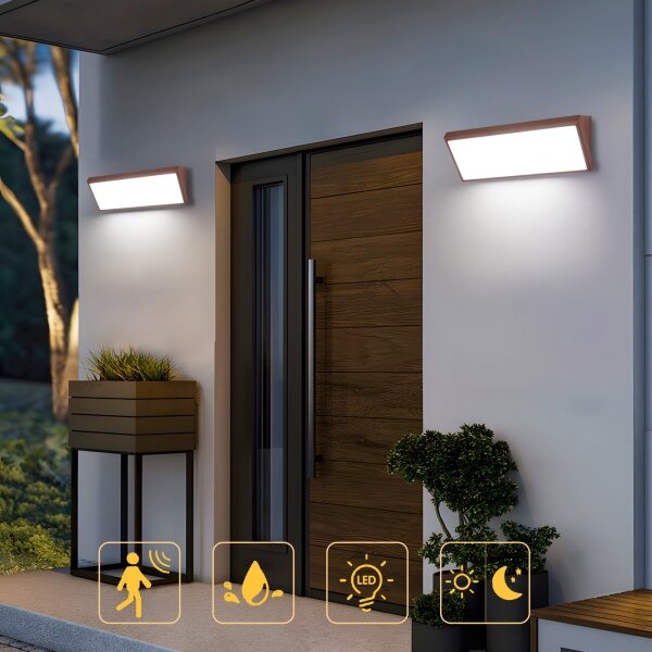 Brilagi - LED vonkajšie nástenné svietidlo TRIANGLE LED/42W/230V hnedé IP65