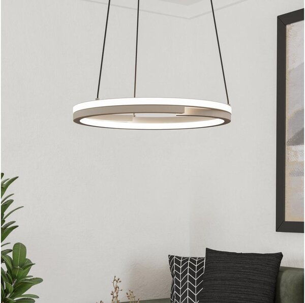 Eglo 901824 - LED stmievateľný luster na lanku MEZZOMONTE 2xLED/20W/230V béžová + diaľkový ovládač