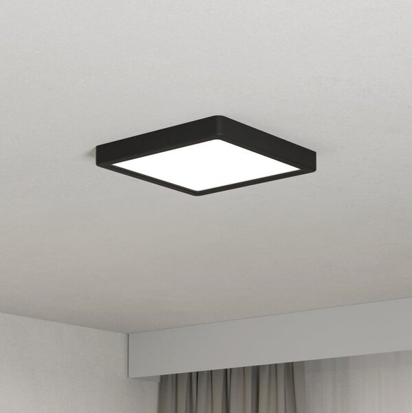 Eglo 901303-LED Stropné svietidlo FUEVA LED/10,5W/230V 2700/4000/6500K 22x22cm čierna