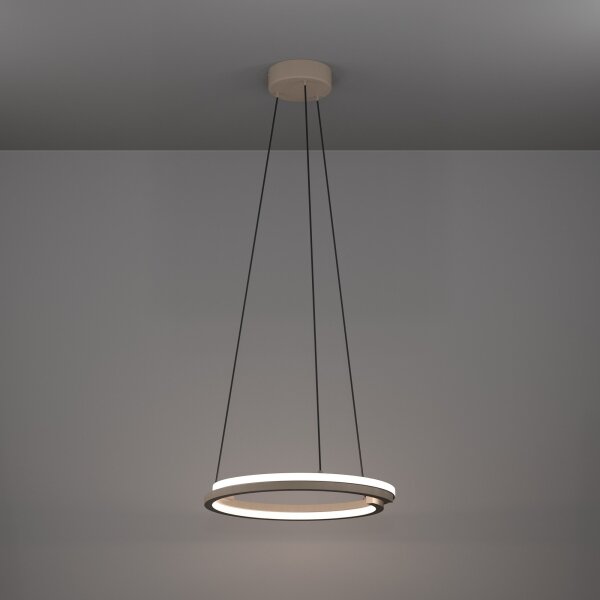 Eglo 901824 - LED stmievateľný luster na lanku MEZZOMONTE 2xLED/20W/230V béžová + diaľkový ovládač