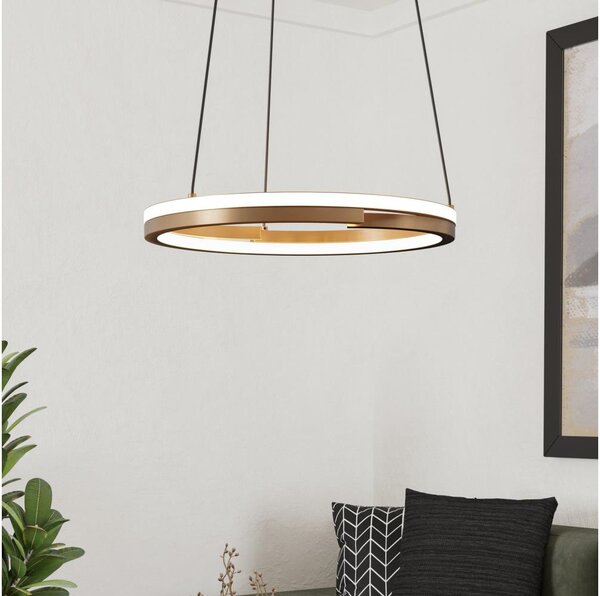 Eglo 901826 - LED stmievateľný luster na lankách MEZZOMONTE 2xLED/20W/230V bronz + diaľkové ovládanie