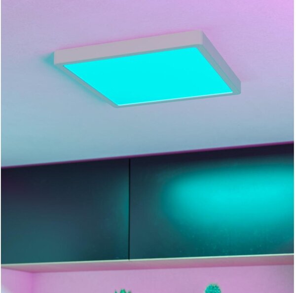 Eglo 901379 - LED RGBW stmievateľné dymové stropné svietidlo FUEVA-Z LED/13,5W/230V 29,5cm IP44 biela