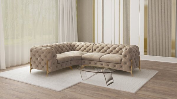 ROHOVÁ SEDAČKA CHESTERFIELD LARISSA PRAVÁ - ĽAVÁ 264 X 204 cm