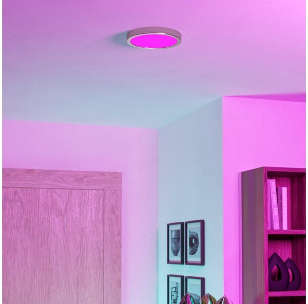 Eglo 901381 -LED RGBW stmievateľné stropné svietidlo do kúpeľne FUEVA-Z LED/11,2W/230V 21,1cm IP44 chróm
