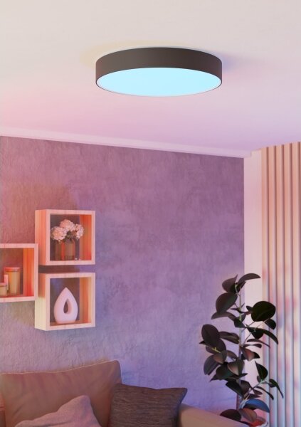 Eglo 901904 - LED RGBW stmievateľné stropné svietidlo GALLIZZI-Z LED/26W/230V pr. 49 cm čierna
