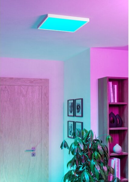 Eglo 901729 - LED RGBW stmievateľné dymové stropné svietidlo FUEVA-Z LED/17,8W/230V 39cm IP44 biela