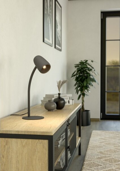 Eglo 901828 - Stolová lampa CARLO 1xE14/18W/230V čierna