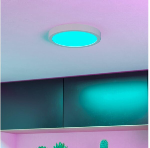 Eglo 901376 - LED RGBW stmievateľné dymové stropné svietidlo FUEVA-Z LED/11,2W/230V 21,1cm IP44 biele