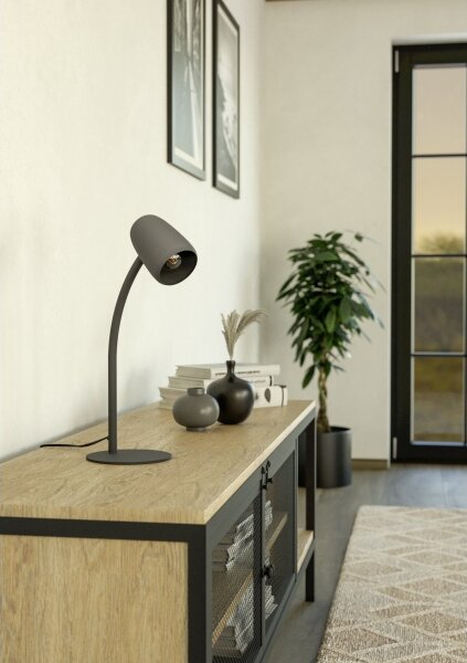 Eglo 901828 - Stolová lampa CARLO 1xE14/18W/230V čierna