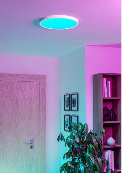 Eglo 901726 -LED RGBW stmievateľné kúpeľňové stropné svietidlo FUEVA-Z LED/17,5W/230V 38,9cm IP44 biela