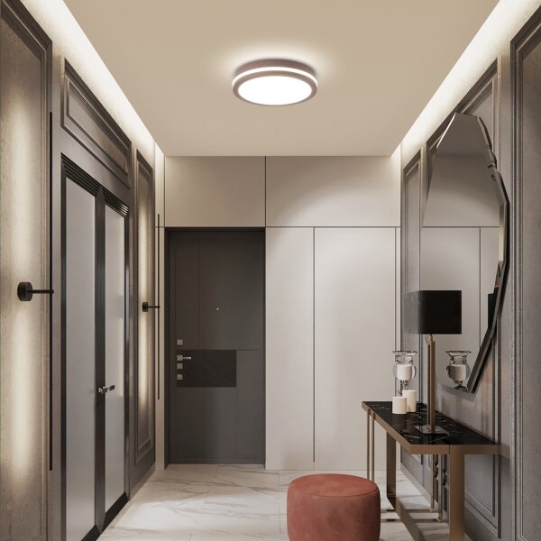 Brilagi - LED vonkajšie stropné svietidlo BENE LED/24W/230V pr. 26 cm hnedé IP54