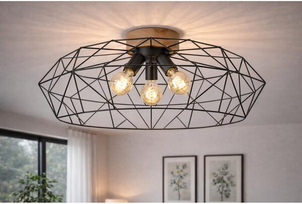 Brilagi - Stropné svietidlo WOODY BASKET 3xE27/60W/230V, priemer 80 cm, dub