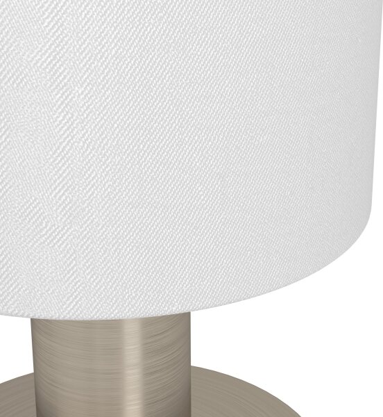Eglo 31841 - Stolová lampa MONTETTO 1xE14/40W/230V biela/matný chróm