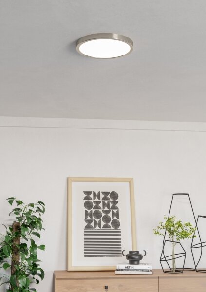 Eglo 901382 -LED RGBW stmievateľné dymové stropné svietidlo FUEVA-Z LED/14,3W/230V 27,8cm IP44 chróm
