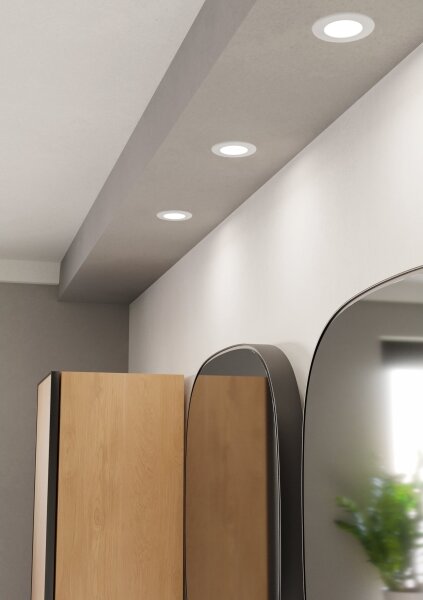 Eglo 901416 - LED kúpeľňové podhľadové svietidlo FUEVA LED/3,7W/230V priemer 8,8 cm IP44 biele
