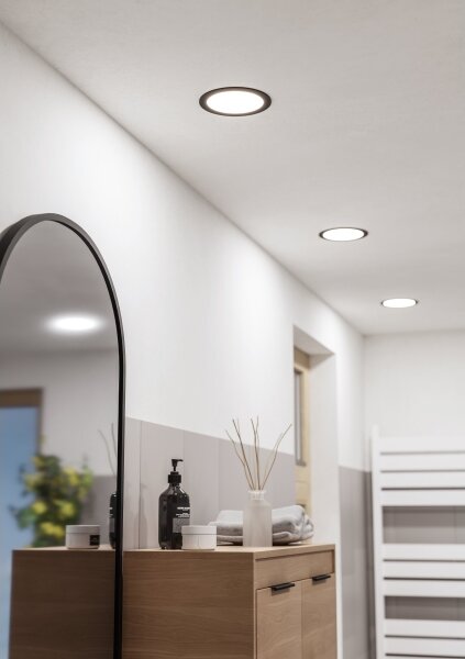 Eglo 901414-LED Kúpeľňové podhľadové svietidlo FUEVA LED/10,5W/230V priemer 16,8 cm IP44 čierna