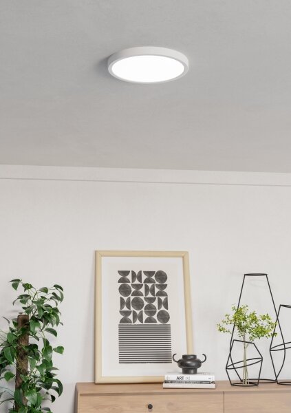Eglo 901377 - LED RGBW stmievateľné dymové stropné svietidlo FUEVA-Z LED/14,3W/230V 27,8cm IP44 biela