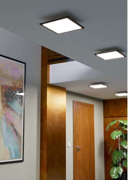 Eglo 901505-LED RGBW stmievateľné stropné svietidlo MORADILLO-Z LED/14W/230V 30x30cm čierne