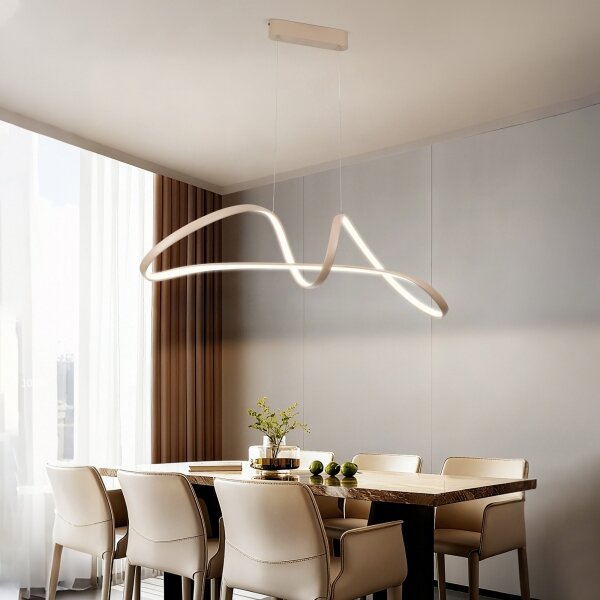 Brilagi-LED Stmievateľný luster na lanku TWISTER LED/60W/230V 3000-6000K béžová+DO