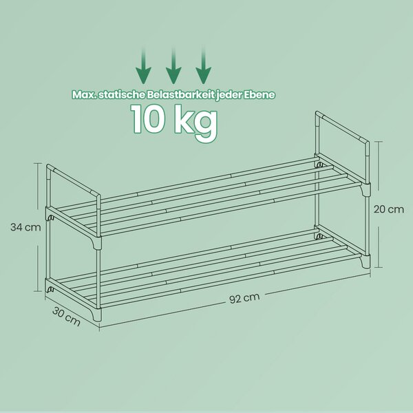 REGÁL NA TOPÁNKY, čierna, 92/34/30 cm - Online Only drobný nábytok, Online Only