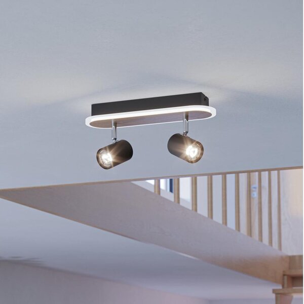 Eglo 901632 - LED Bodové svietidlo RIMBOCCHI LED/12W/230V hnedá/čierna