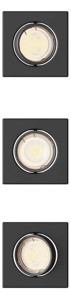 Philips - SADA 3 ks zabudovateľných svietidiel PERIDOT 1xGU10/7W/230V čierna