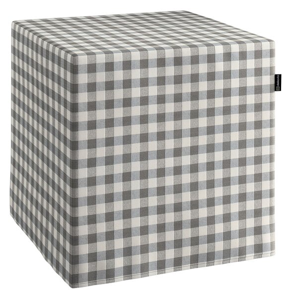 Poťah na taburetku,kocka farba produktu sivá látka vzorované