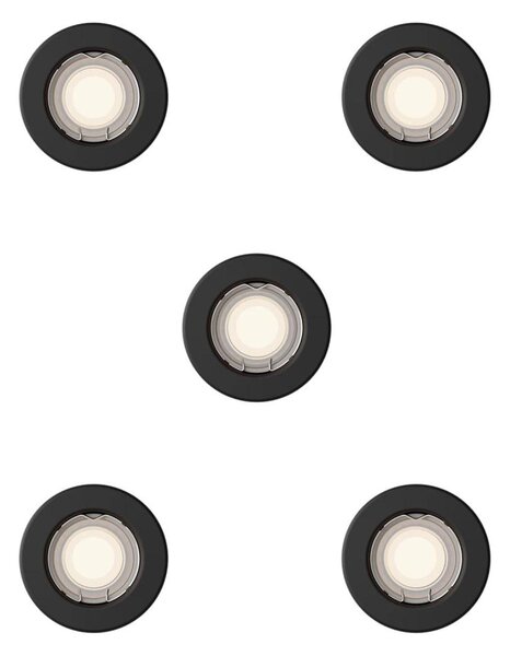 Philips - SADA 5x podhľadových svietidiel PERIDOT 1xGU10/7W/230V čierne