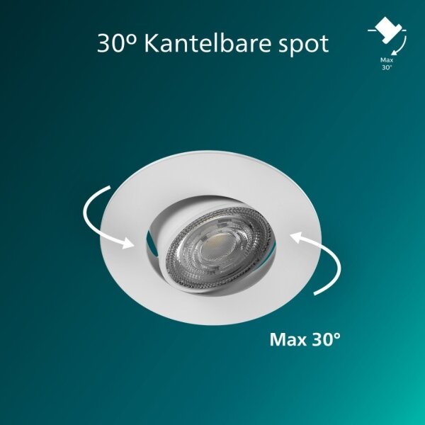 Philips -LED stmievateľné podhľadové svietidlo CILANTRO LED/5W/230V 4000K biela