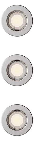 Philips - SADA 3x podhľadových svietidiel PERIDOT 1xGU10/7W/230V strieborná