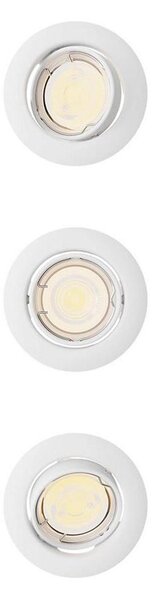 Philips - SADA 3x zapustené svietidlo PERIDOT 1xGU10/7W/230V biela