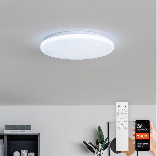 Brilagi - LED stmievateľné stropné svietidlo SMART STARS LED/24W/230V pr. 38 cm Wi-Fi Tuya + diaľkové ovládanie