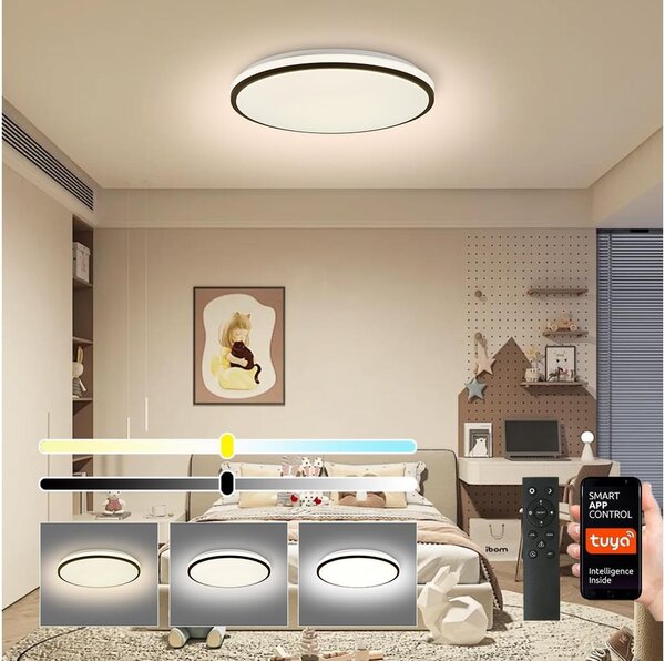 Brilagi - SMART stmievateľné stropné LED svietidlo 36W/230V, priemer 48 cm, Wi-Fi Tuya + diaľkové ovládanie