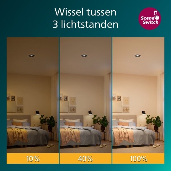 Philips -LED Stmievateľné podhľadové svietidlo CILANTRO LED/5W/230V 2700K čierne