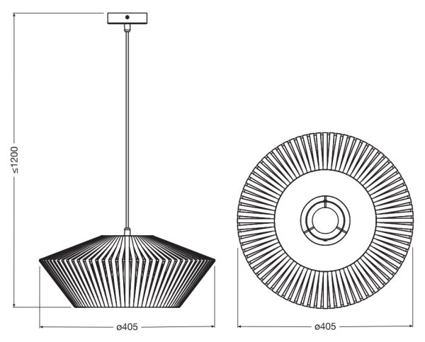 Osram - Závesný luster na lanku DECOR STRIPES 1xE27/10W/230V pr. 40,5 cm béžový