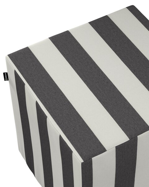 Poťah na taburetku,kocka farba produktu čierna látka vzorované