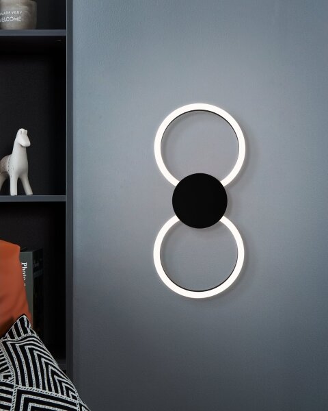 Eglo 902124 - LED nástenné svietidlo VENTICELLO LED/20W/230V + LED/0,91W čierna