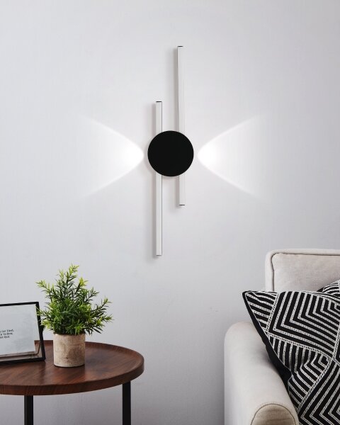 Eglo 902123 - LED nástenné svietidlo VENTICELLO LED/20W/230V + LED/0,91W čierna