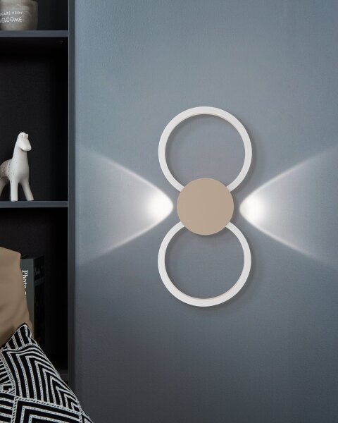 Eglo 902127 - LED nástenné svietidlo VENTICELLO LED/20W/230V + LED/0,91W béžová