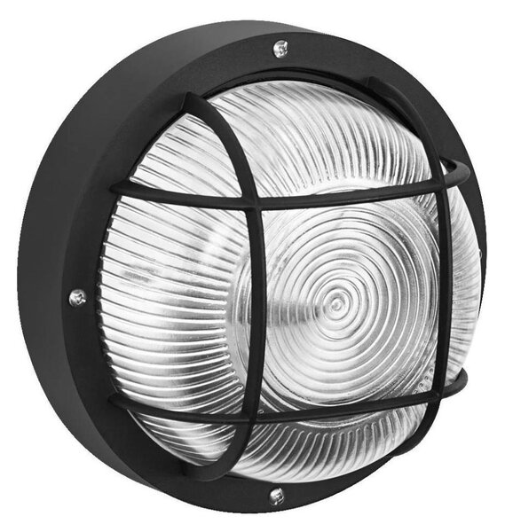 Osram - Vonkajšie nástenné svietidlo BULKHEAD 1xE27/10W/230V, priemer 19 cm, IP54, čierne