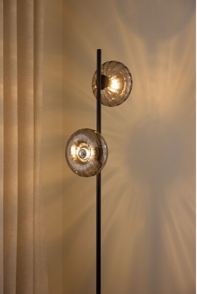 Osram - Stojacia lampa DECOR SMOKE 2xE14/12W/230V čierna/dymovo šedá