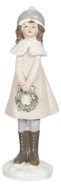 Dekoračné figúrka dievčatká v kabáte Bebe - 4 * 4 * 16 cm