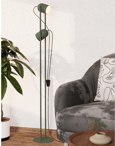 Eglo 44137 - Stojacia lampa TILSTON 2xE14/8W/230V zelená
